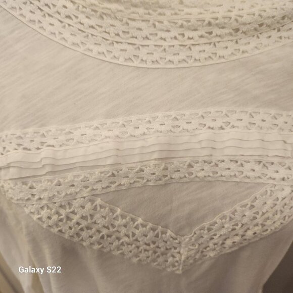 Free People White Embroidered Long Sleeve Shirt. NWT. Size Small. - Picture 2 of 12